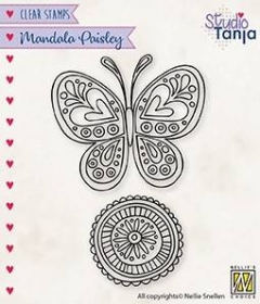 Stempel CSMAN011 mandala motyl