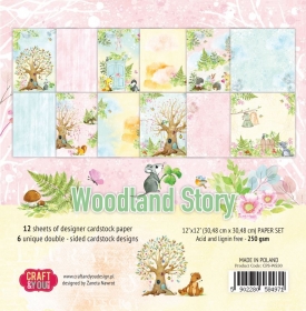 Zestaw papierw WOODLAND STORY 30x30cm