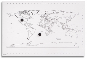 Kreatywna magnetyczna mapa wiata, 60x40cm