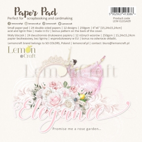 Lemoncraft - Blok papierw 15x15cm - ELEGANCE