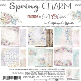 SPRING CHARM - zestaw papierw 15,25x15,25cm