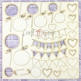 SPRING BUSTLING-  DIE CUTS CHIPBOARD