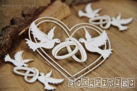 Love in 3D Heart decors - dekory z sercami